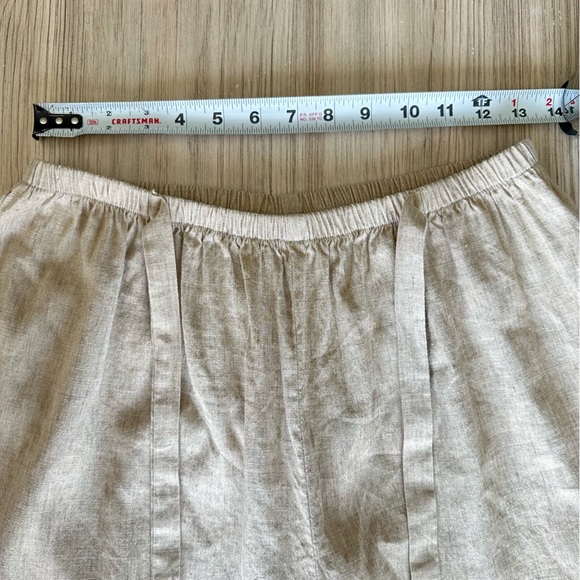 Caroline Rose// Boho Linen top and pants Set up seashell charms Y2K Size L - Picture 11 of 16